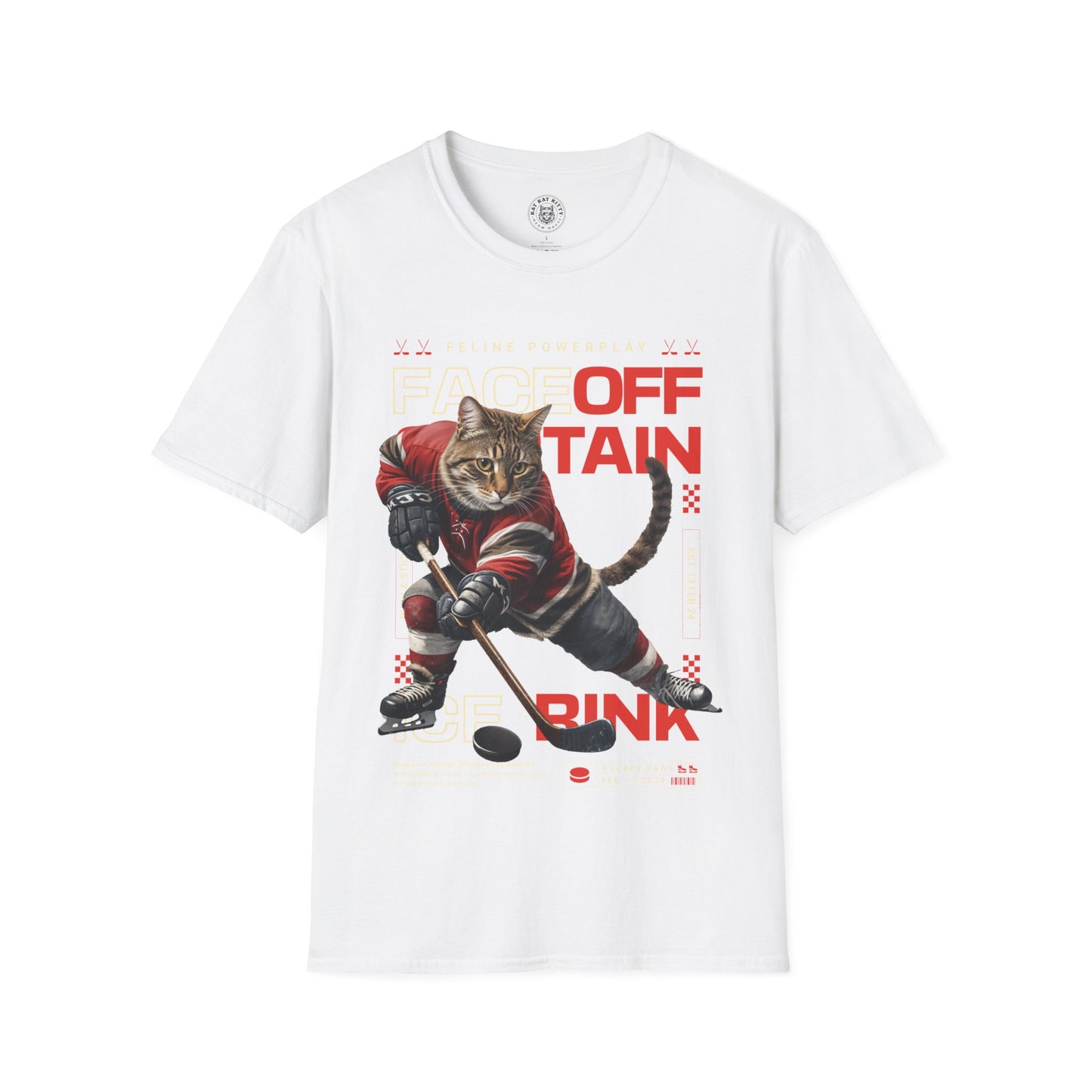 Hockey Cat - Unisex Cat Graphic Tees | Graphic T Shirts