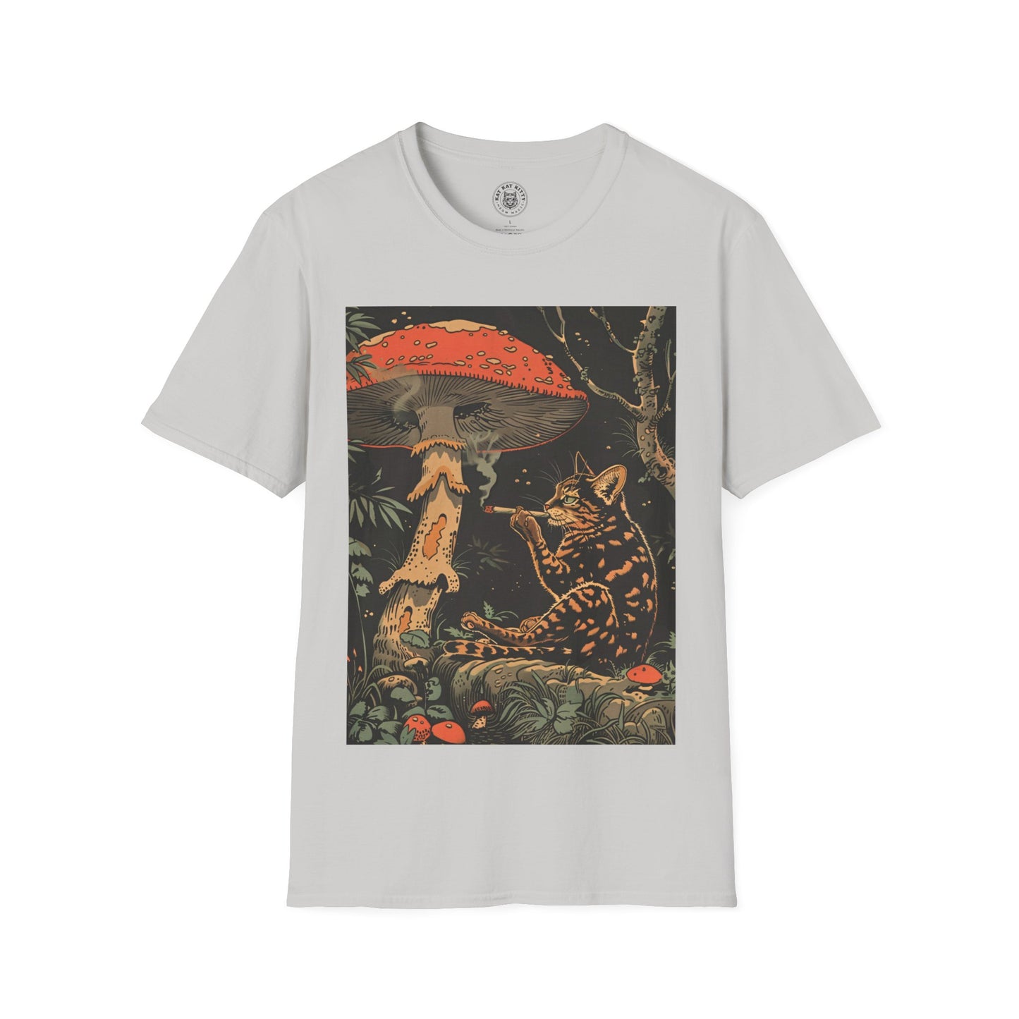 Cat, Blunt and Mushroom - Unisex Cat Graphic Tees | Graphic T Shirts