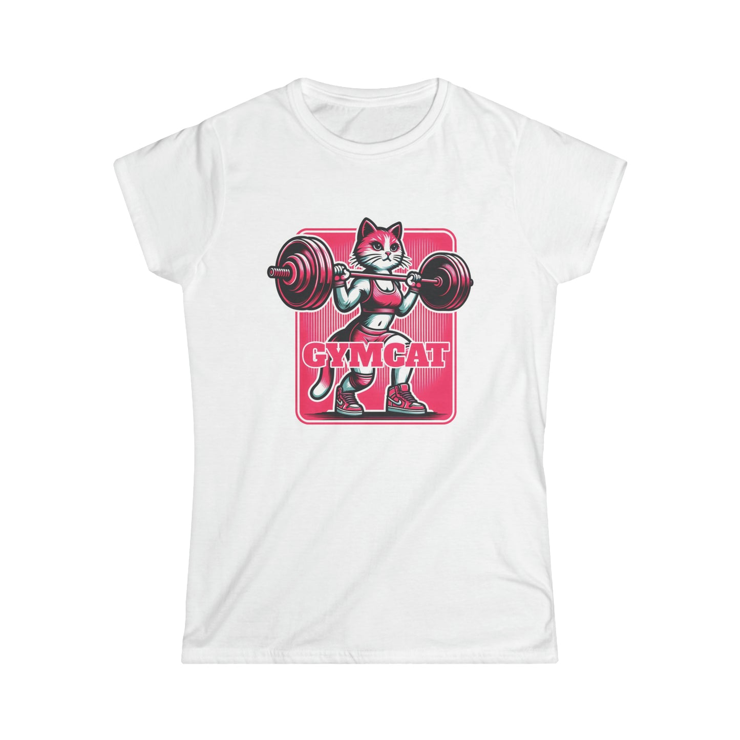 Gymcat Pink Cat - Women's Cat Graphic Tees | Graphic T Shirts