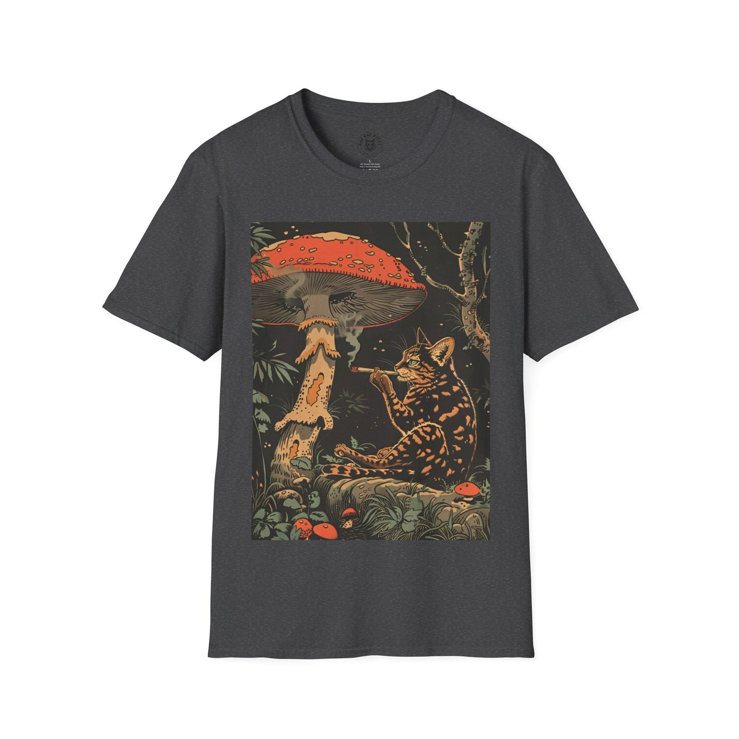Cat, Blunt and Mushroom - Unisex Cat Graphic Tees | Graphic T Shirts