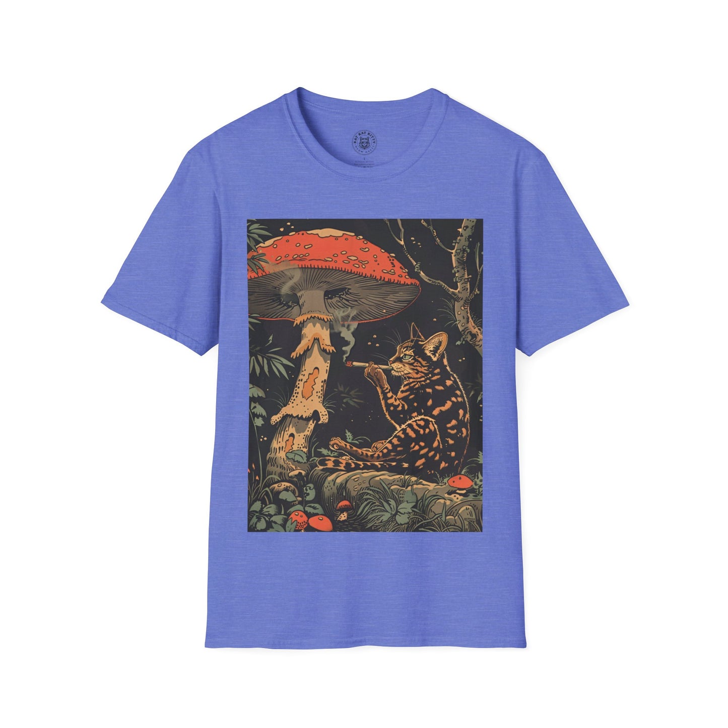 Cat, Blunt and Mushroom - Unisex Cat Graphic Tees | Graphic T Shirts