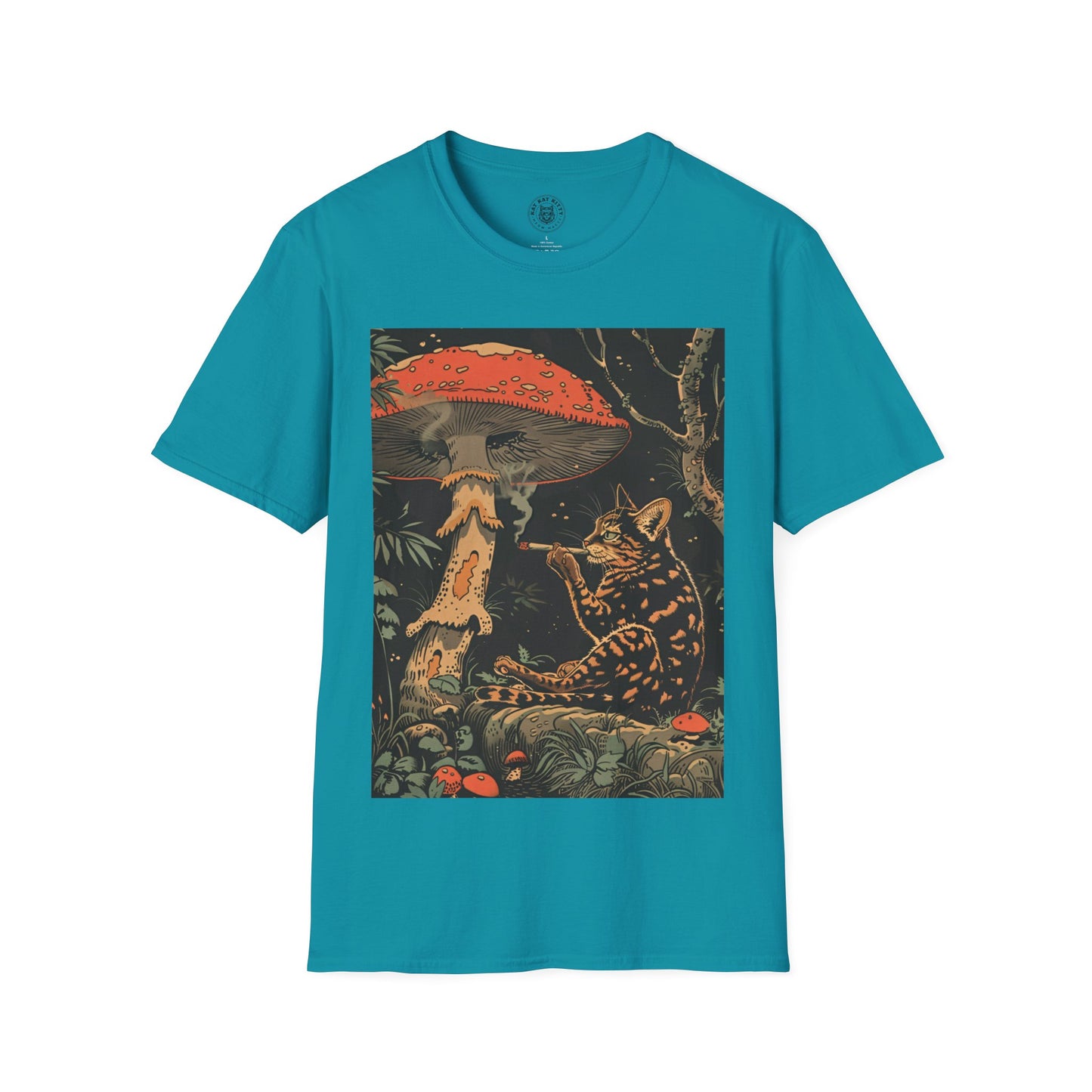 Cat, Blunt and Mushroom - Unisex Cat Graphic Tees | Graphic T Shirts