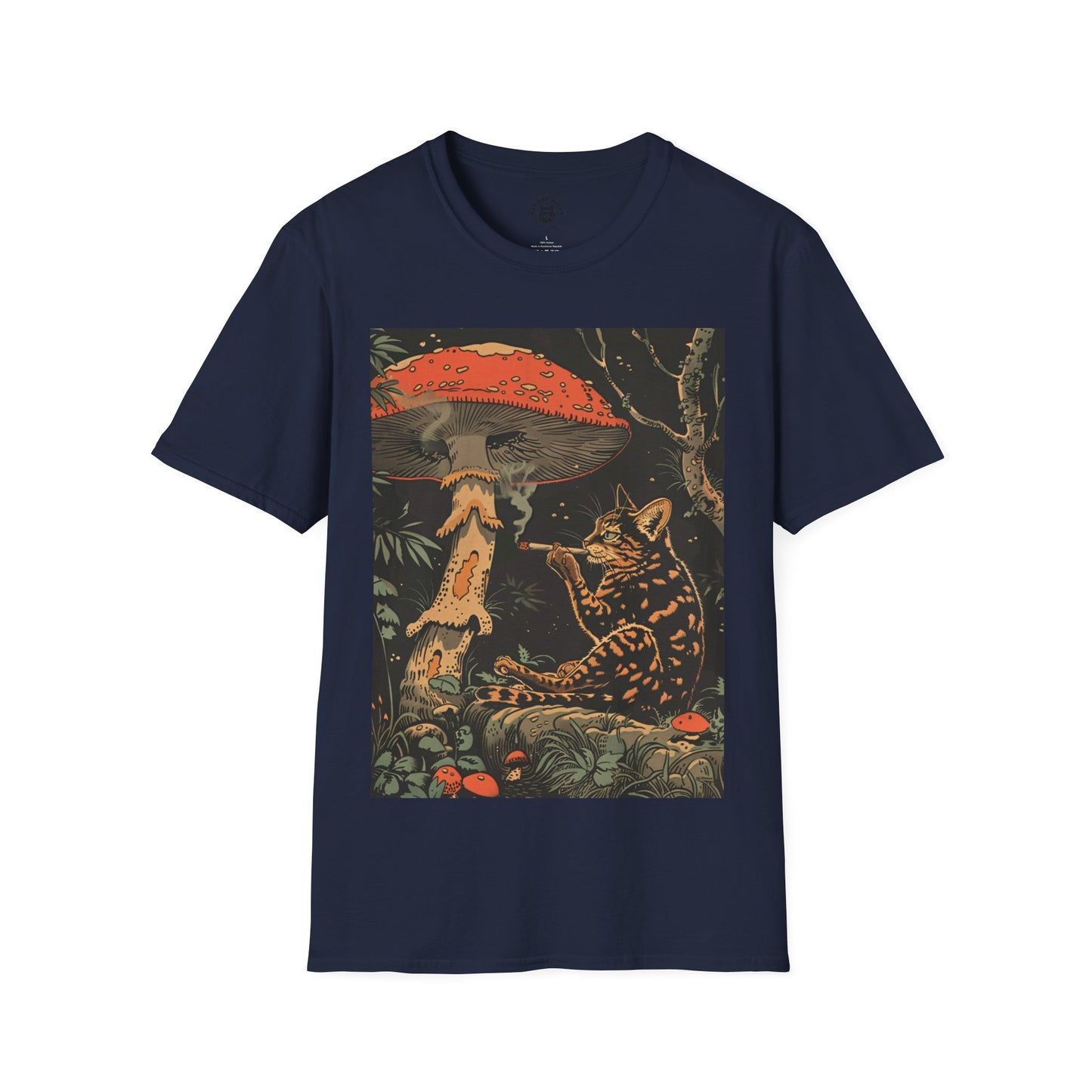 Cat, Blunt and Mushroom - Unisex Cat Graphic Tees | Graphic T Shirts