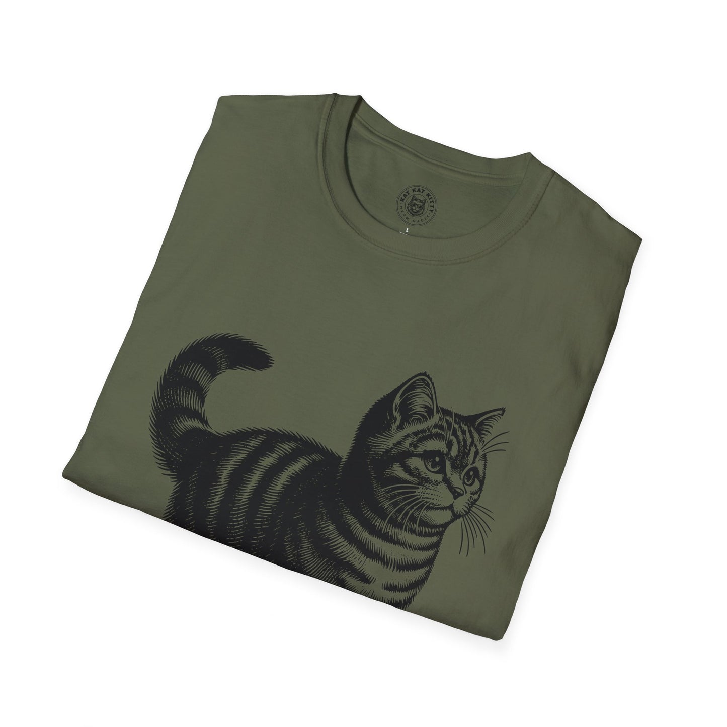Cat Antique Scientific Drawing - Unisex Cat Graphic Tees | Graphic T Shirts