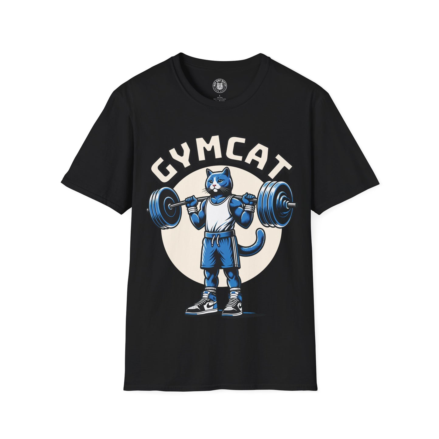 Gymcat Blue Cat - Unisex Cat Graphic Tees | Graphic T Shirts