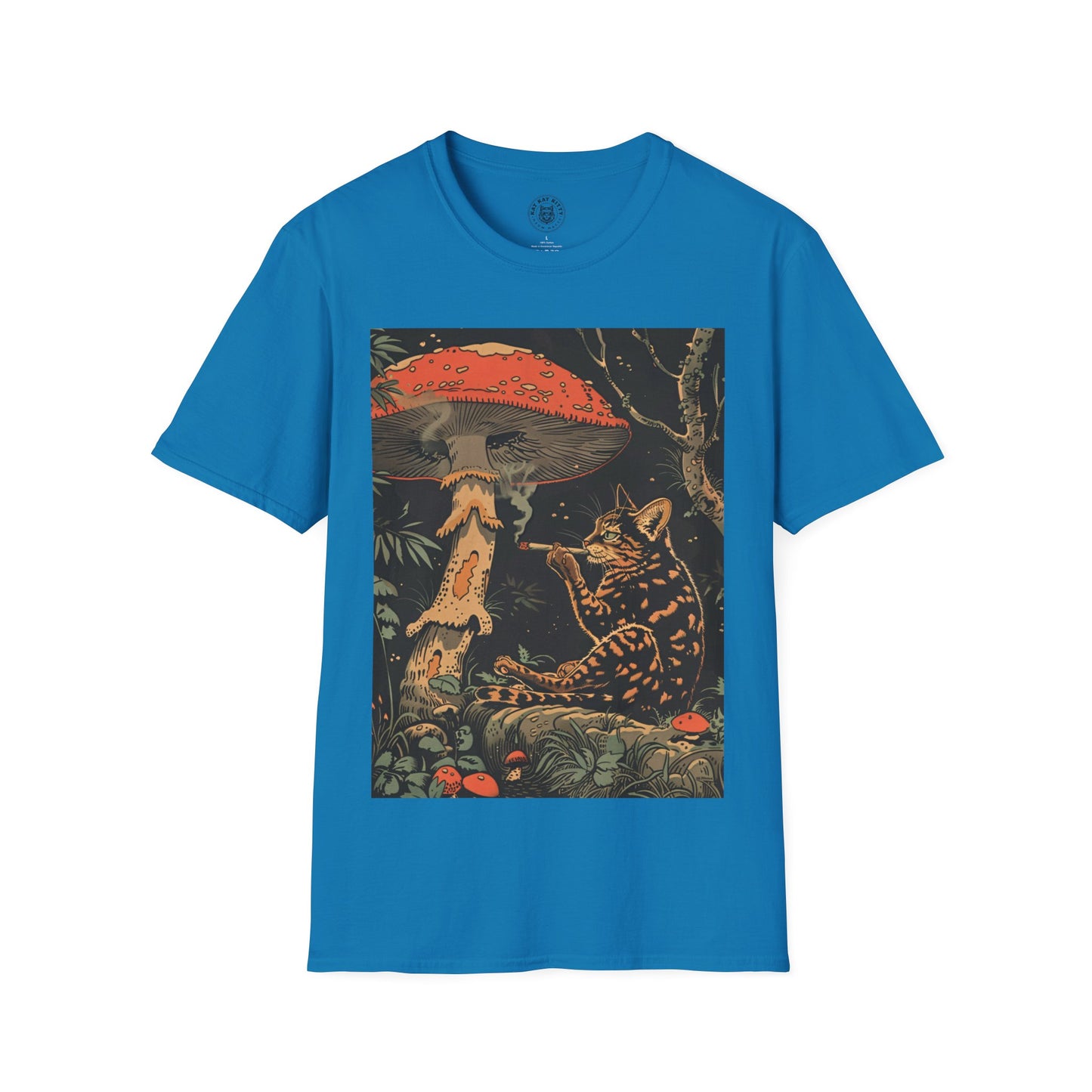 Cat, Blunt and Mushroom - Unisex Cat Graphic Tees | Graphic T Shirts