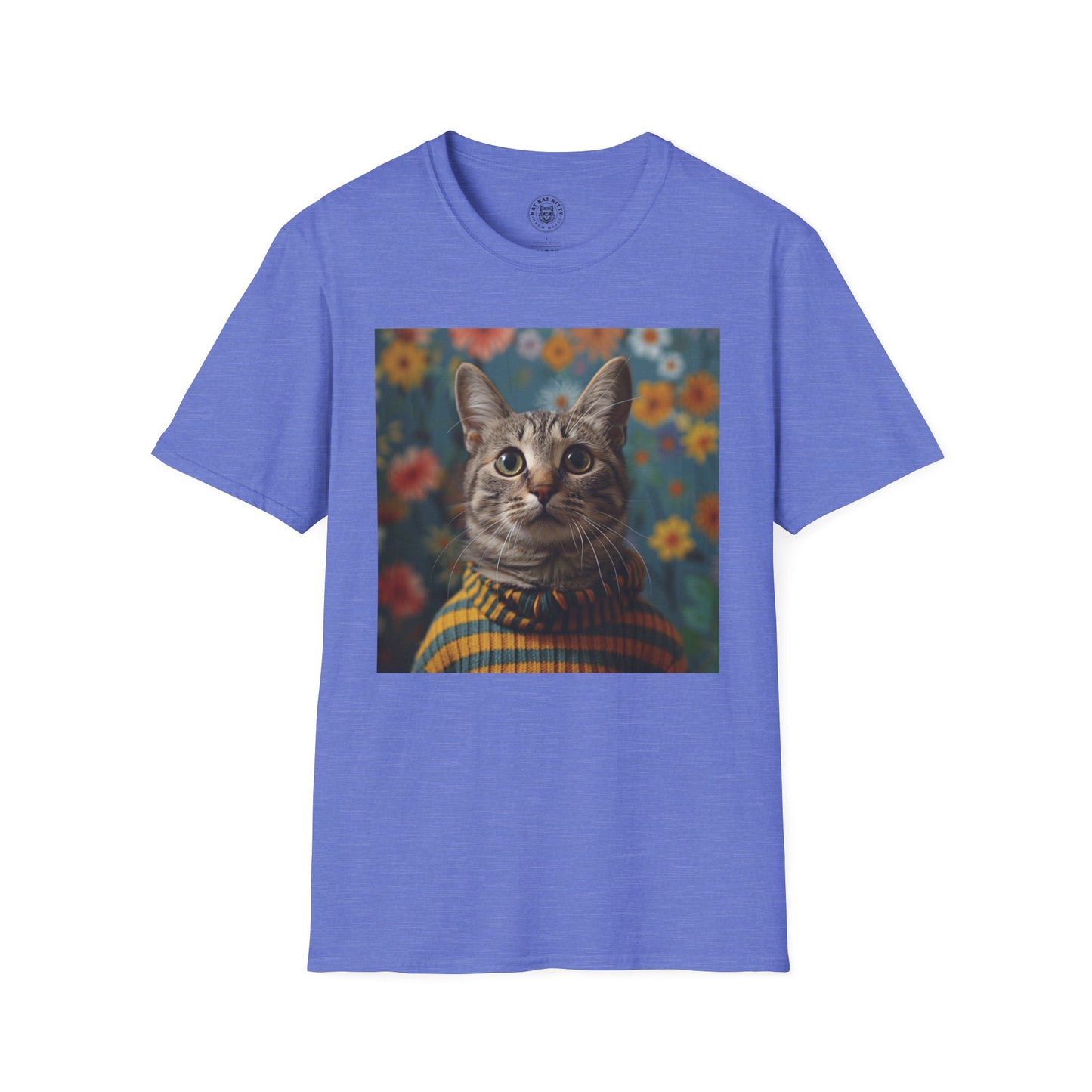Portrait of a Cat in a Sweater - Unisex Cat Graphic Tees | Graphic T Shirts