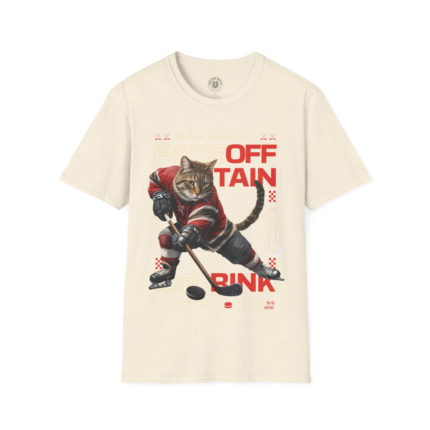 Hockey Cat - Unisex Cat Graphic Tees | Graphic T Shirts