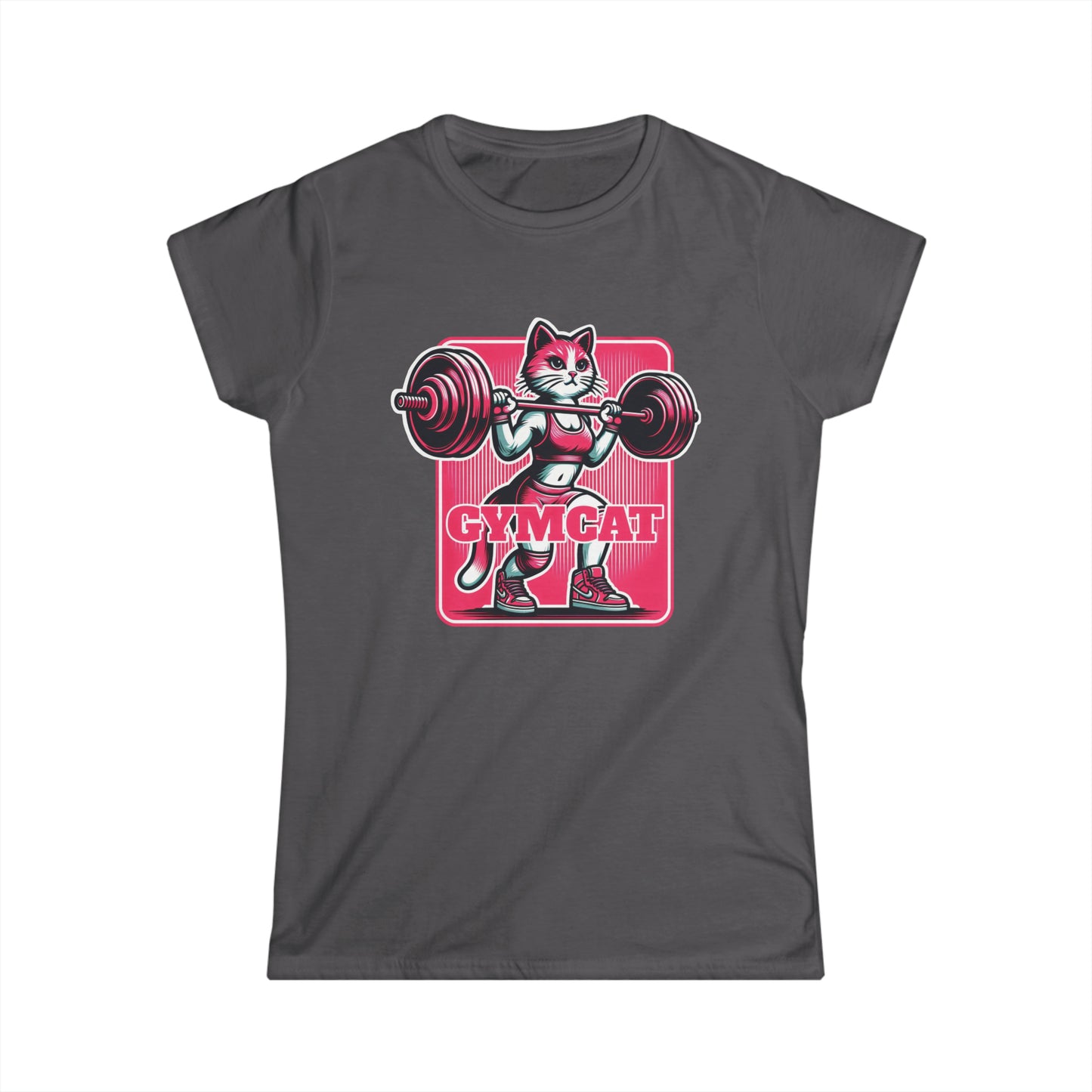 Gymcat Pink Cat - Women's Cat Graphic Tees | Graphic T Shirts