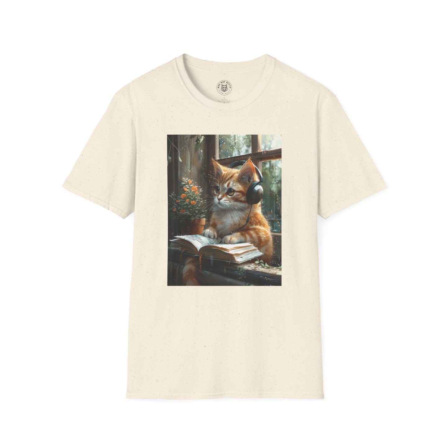 Painting Reading Cat - Unisex Cat Graphic Tees | Graphic T Shirts