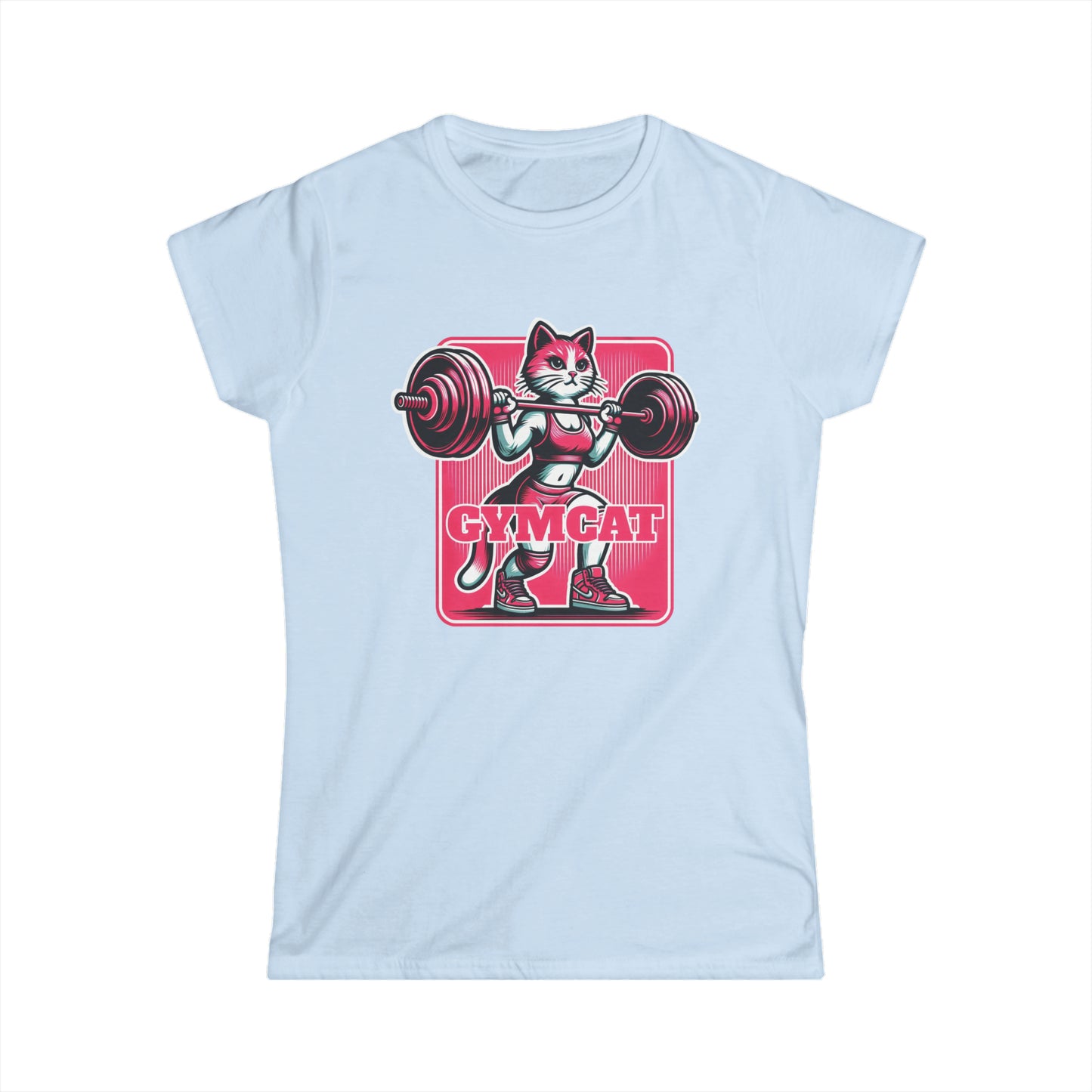 Gymcat Pink Cat - Women's Cat Graphic Tees | Graphic T Shirts
