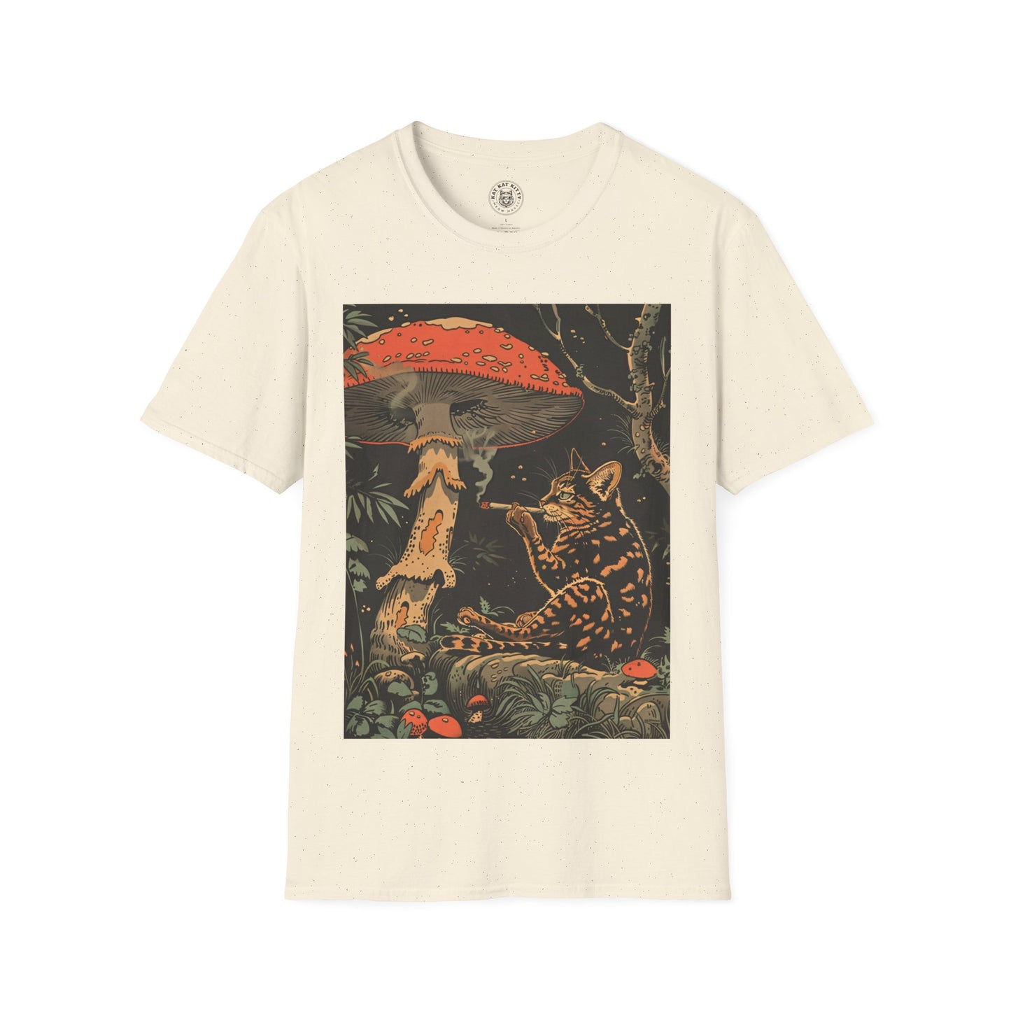 Cat, Blunt and Mushroom - Unisex Cat Graphic Tees | Graphic T Shirts