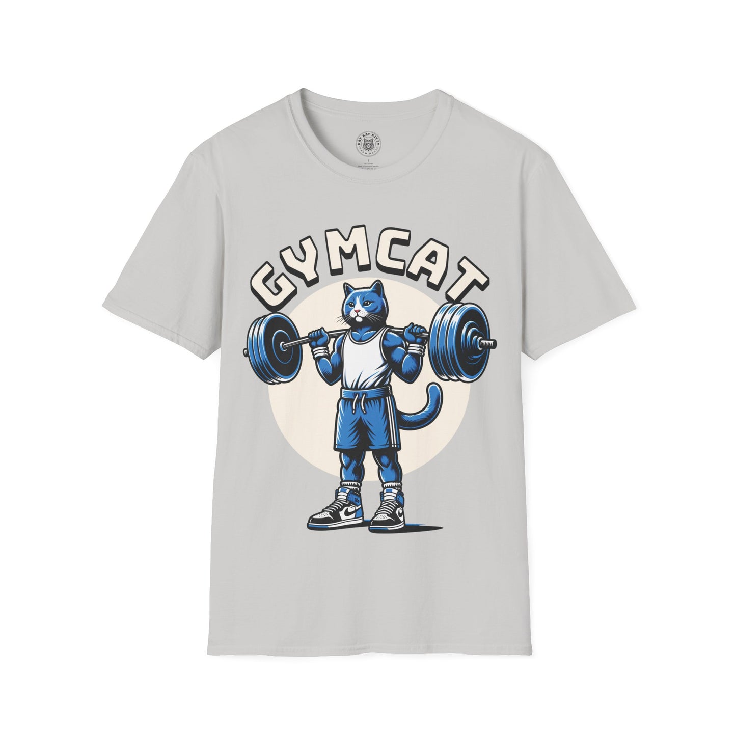 Gymcat Blue Cat - Unisex Cat Graphic Tees | Graphic T Shirts