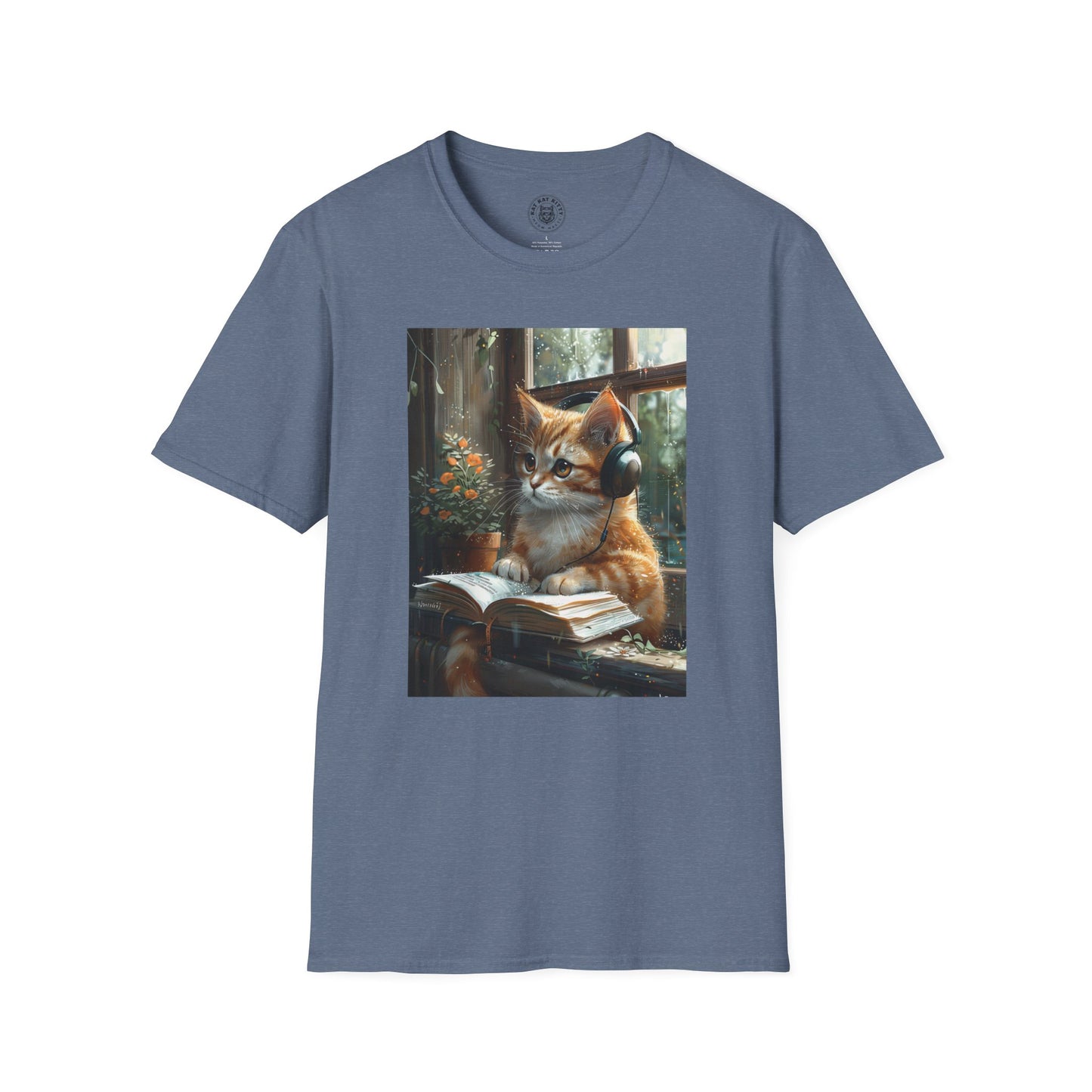 Painting Reading Cat - Unisex Cat Graphic Tees | Graphic T Shirts