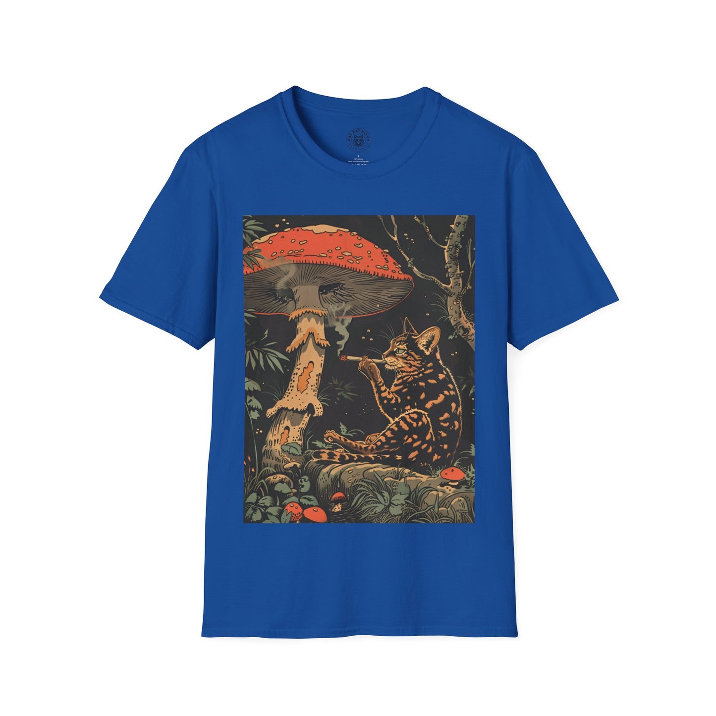 Cat, Blunt and Mushroom - Unisex Cat Graphic Tees | Graphic T Shirts