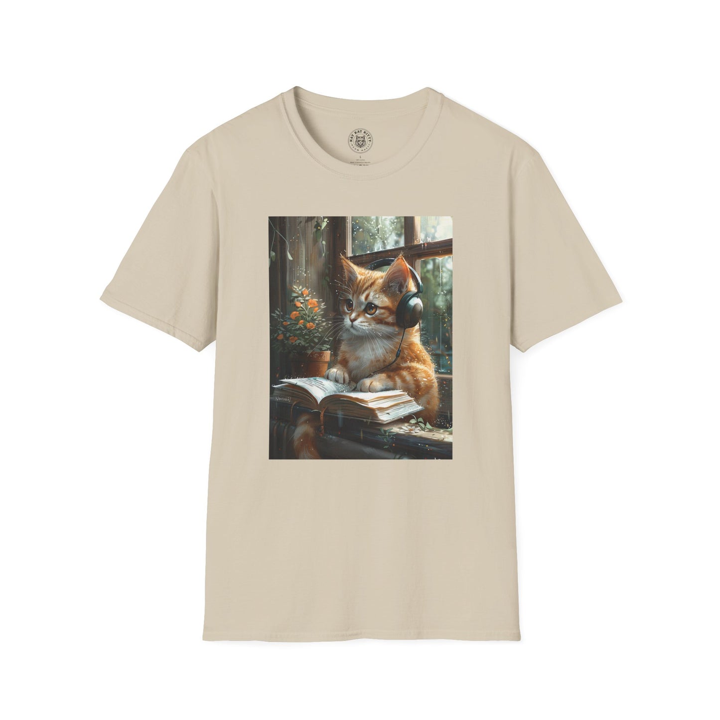 Painting Reading Cat - Unisex Cat Graphic Tees | Graphic T Shirts