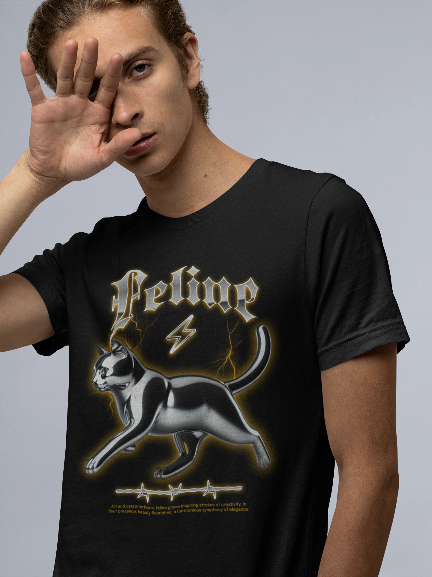 Feline - Unisex Cat Graphic Tees | Graphic T Shirts