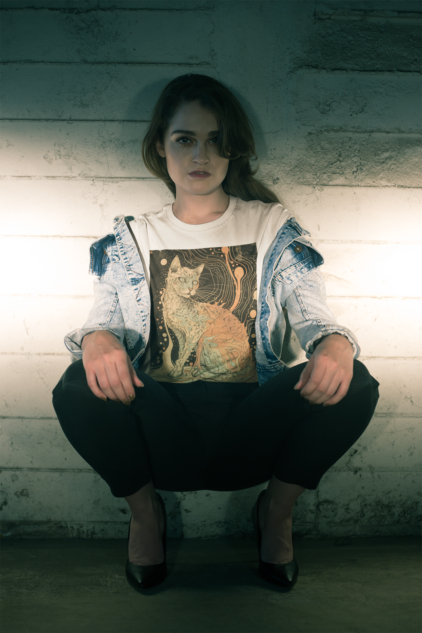 Illustration Stoner Doom Cat - Unisex Cat Graphic Tees | Graphic T Shirts