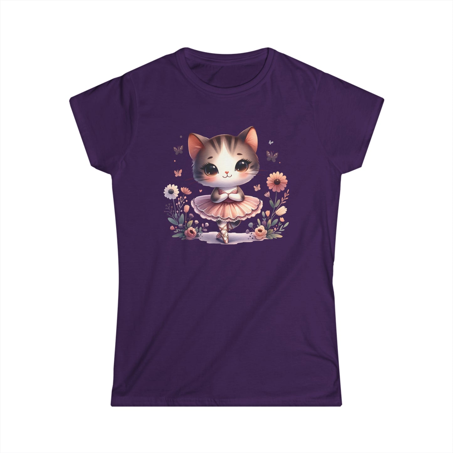 Ballerina Cute Cat - Women's Cat Graphic Tees | Graphic T Shirts