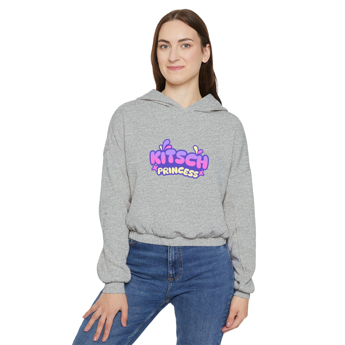 Kitsch Princess - Women's Cinched Bottom Cat Hoodie