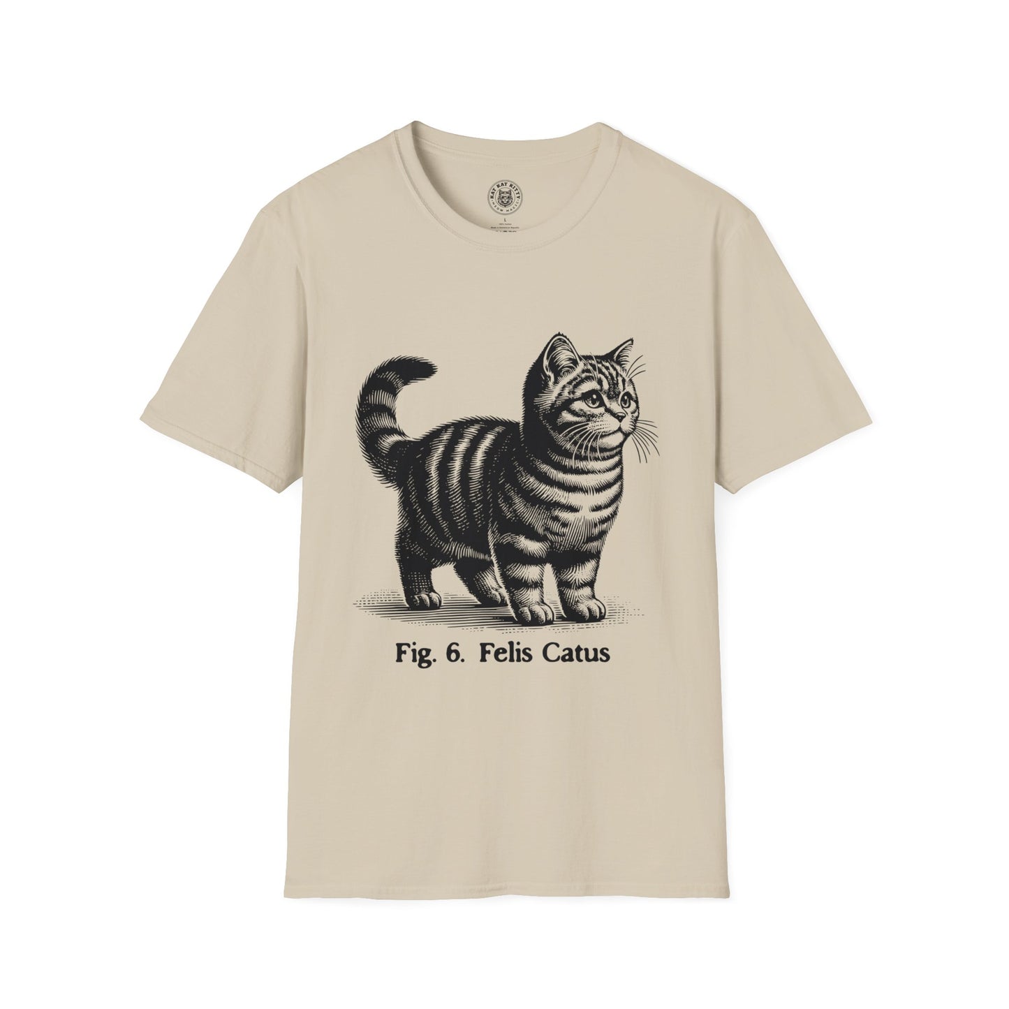 Cat Antique Scientific Drawing - Unisex Cat Graphic Tees | Graphic T Shirts