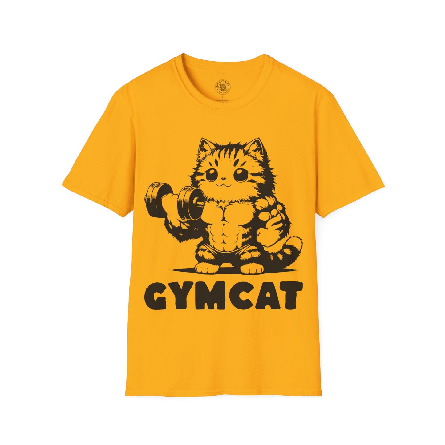 Gymcat Black Cat - Unisex Cat Graphic Tees | Graphic T Shirts