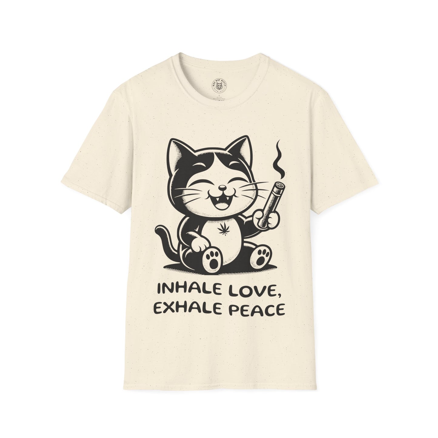 Inhale Love Exhale Peace - Unisex Cat Graphic Tees | Graphic T Shirts