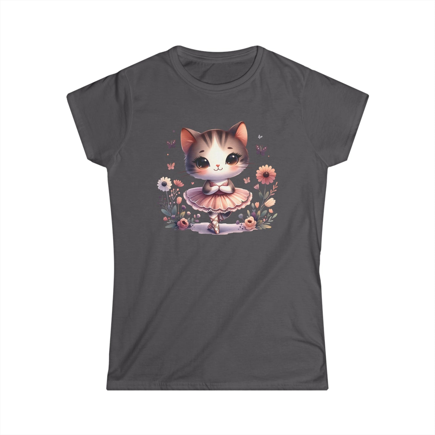 Ballerina Cute Cat - Women's Cat Graphic Tees | Graphic T Shirts