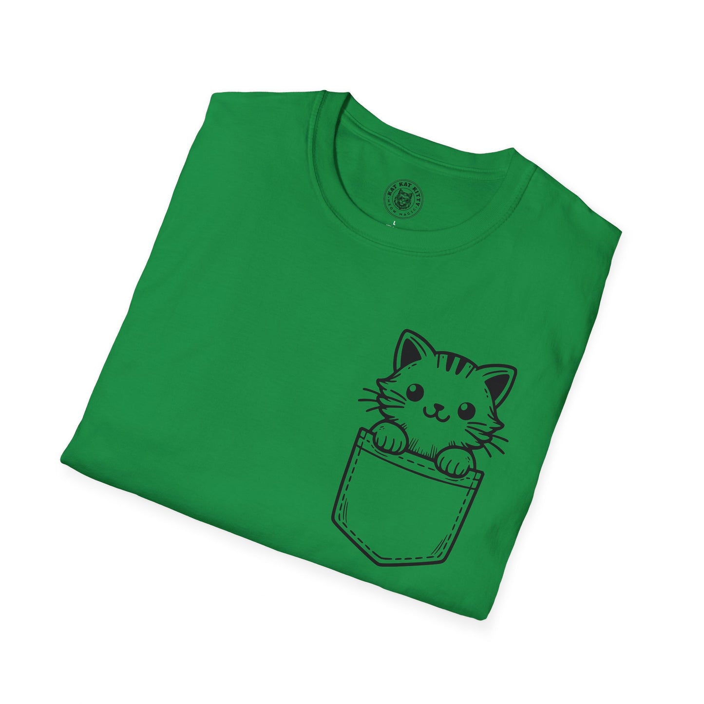 Cat In Pocket 1 - Unisex Cat Graphic Tees | Graphic T Shirts