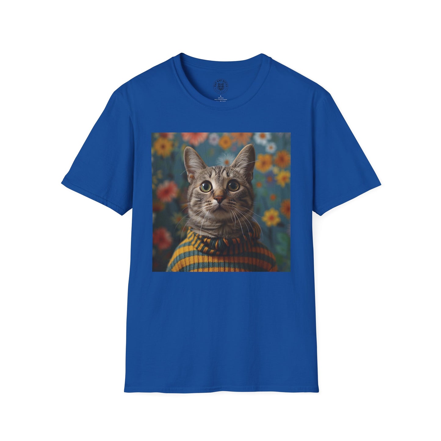 Portrait of a Cat in a Sweater - Unisex Cat Graphic Tees | Graphic T Shirts