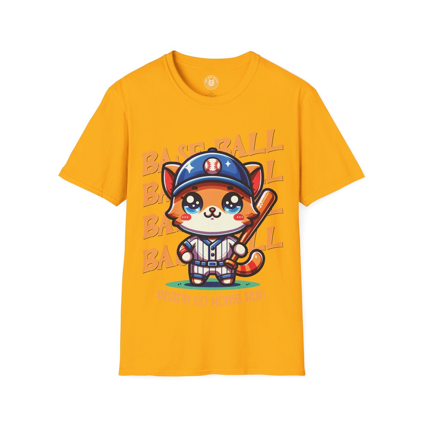 Baseball Cat - Unisex Cat Graphic Tees | Graphic T Shirts