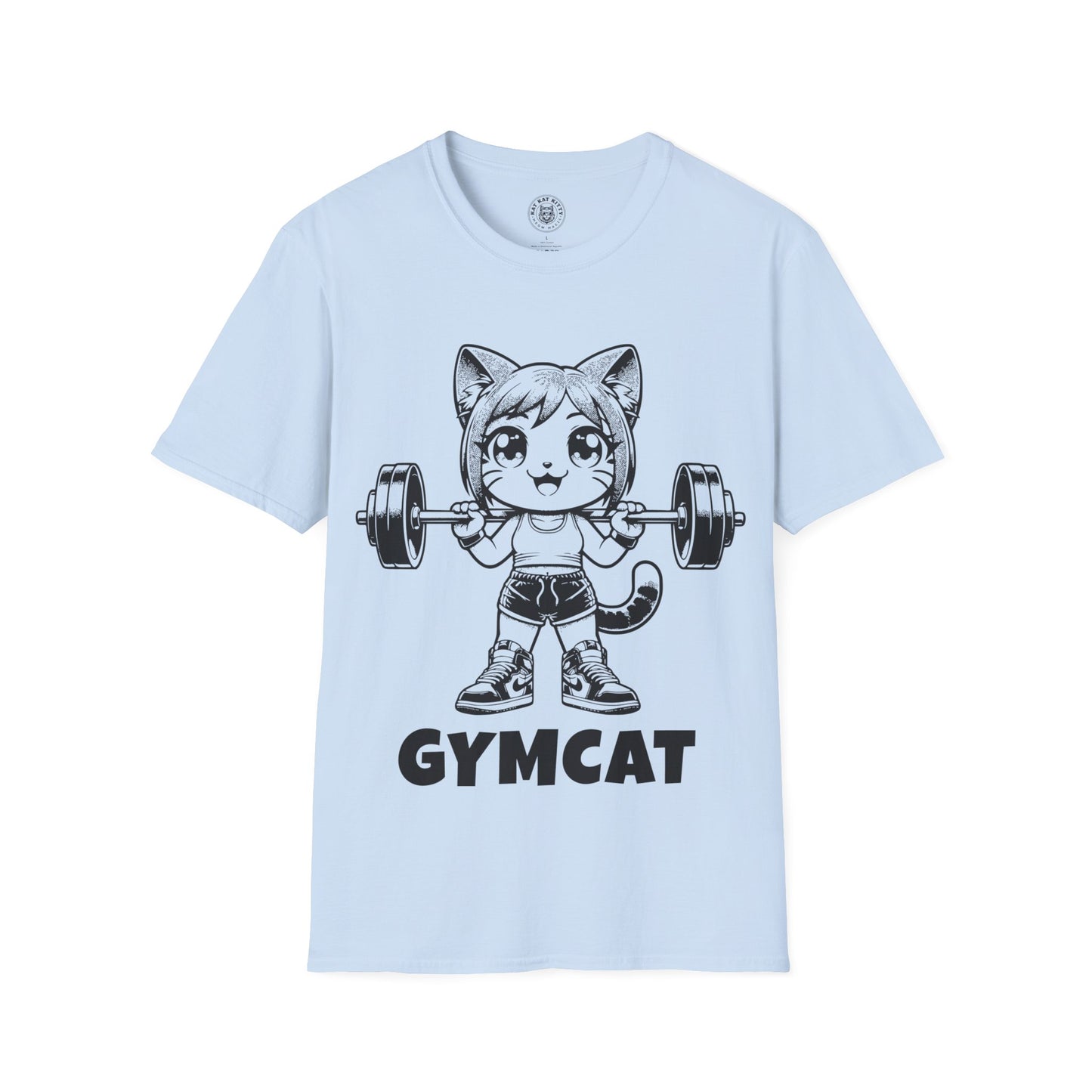 Gymcat Black Female - Unisex Cat Graphic Tees | Graphic T Shirts