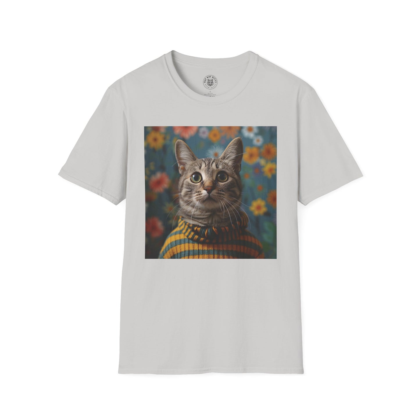 Portrait of a Cat in a Sweater - Unisex Cat Graphic Tees | Graphic T Shirts