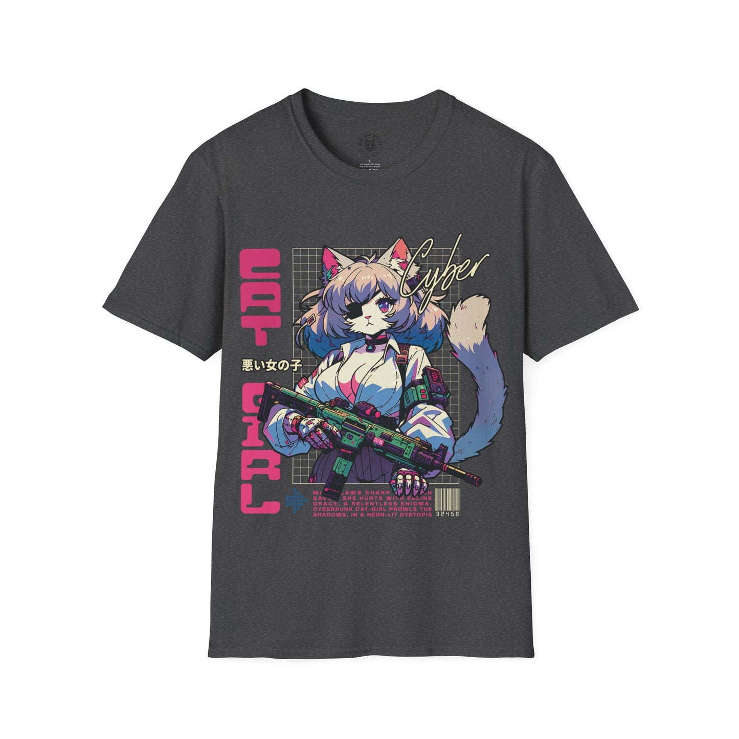 Cyber Cat Girl - Unisex Cat Graphic Tees | Graphic T Shirts