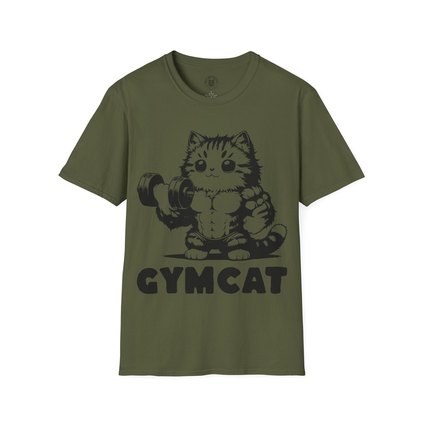 Gymcat Black Cat - Unisex Cat Graphic Tees | Graphic T Shirts