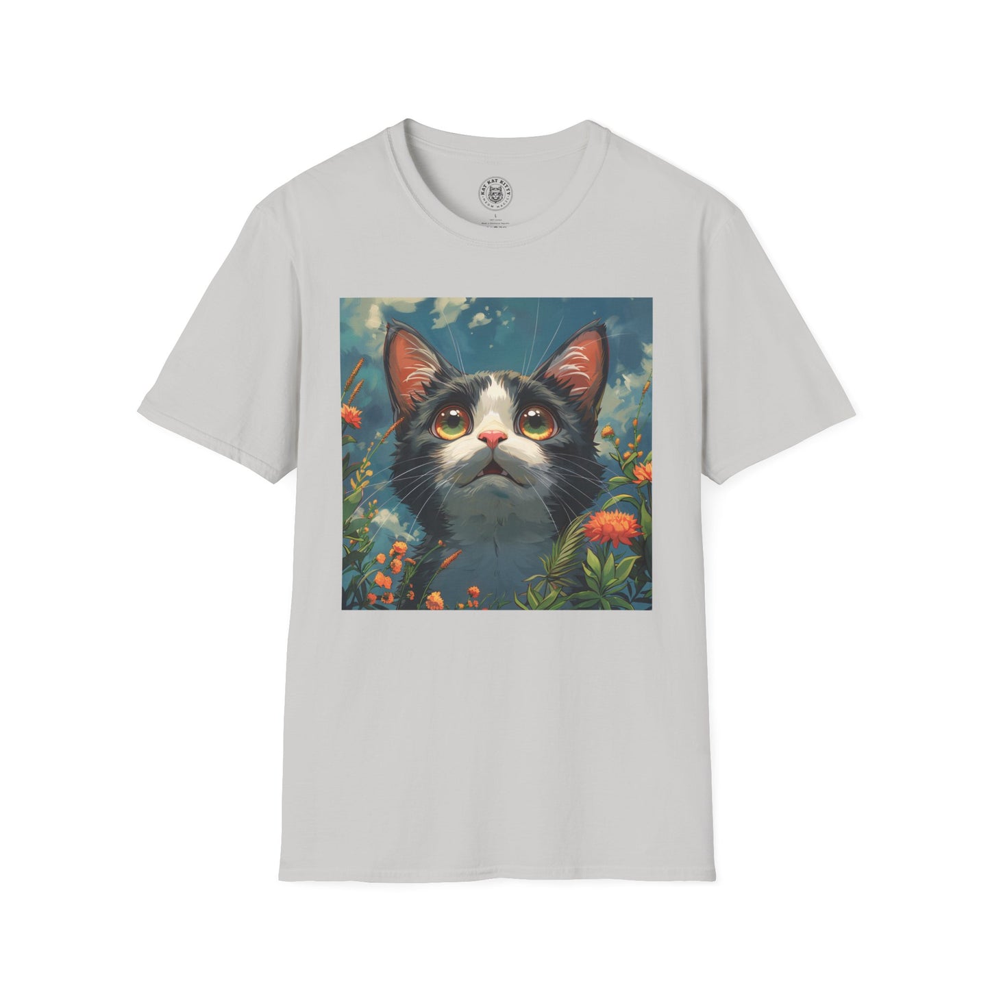 Anime Amazed Cat - Unisex Cat Graphic Tees | Graphic T Shirts