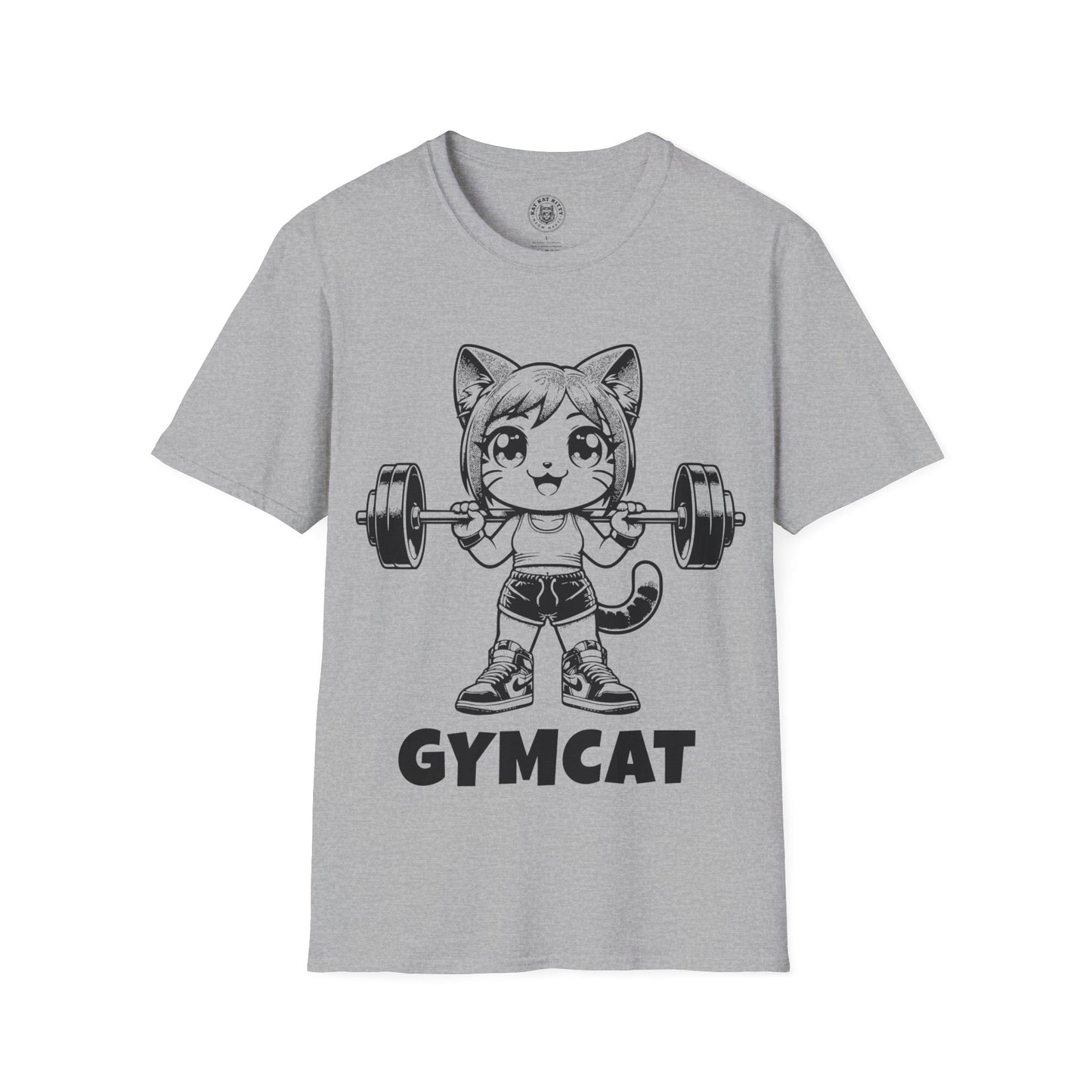 Gymcat Black Female - Unisex Cat Graphic Tees | Graphic T Shirts