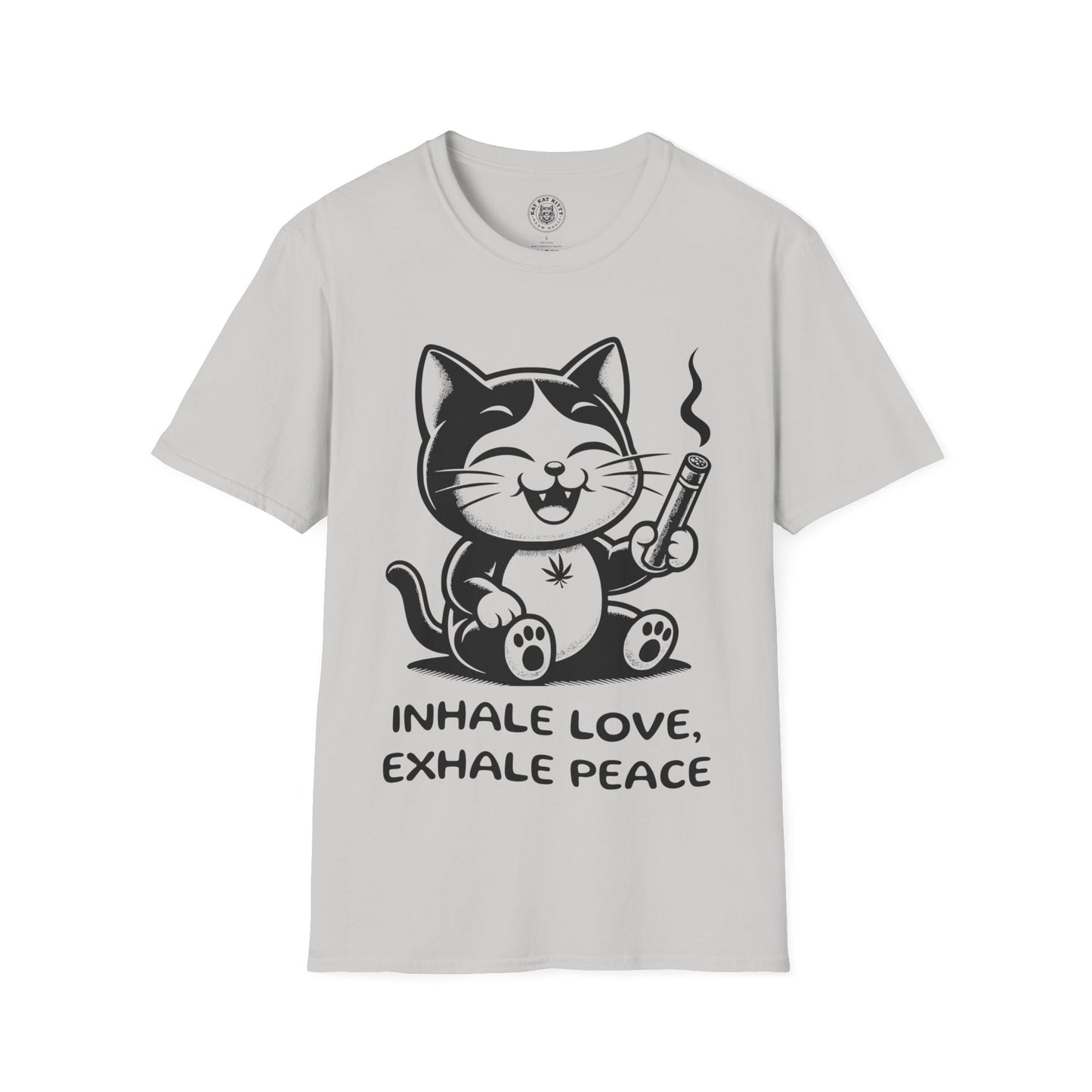 Inhale Love Exhale Peace - Unisex Cat Graphic Tees | Graphic T Shirts