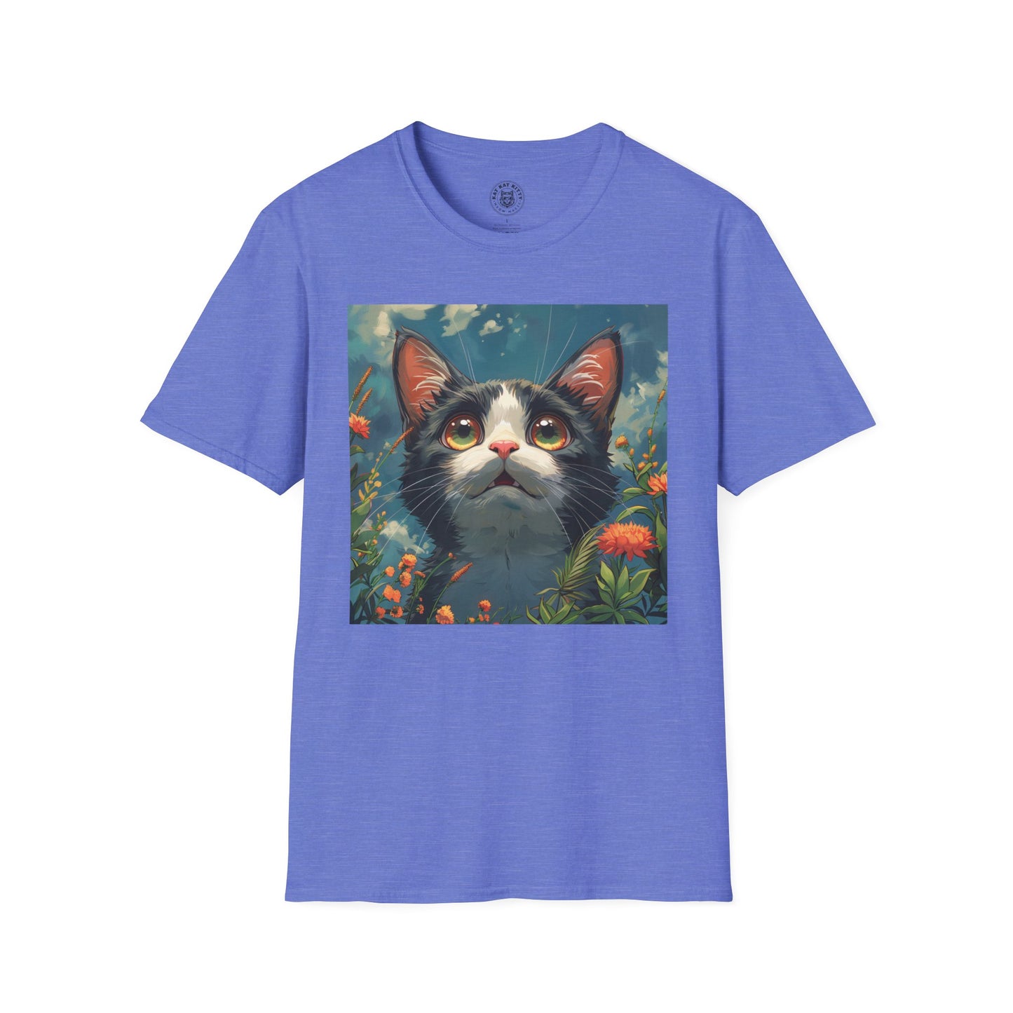Anime Amazed Cat - Unisex Cat Graphic Tees | Graphic T Shirts