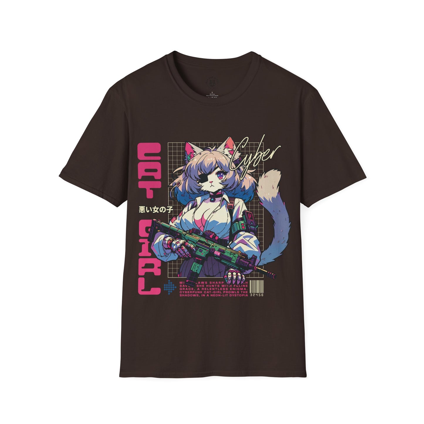 Cyber Cat Girl - Unisex Cat Graphic Tees | Graphic T Shirts