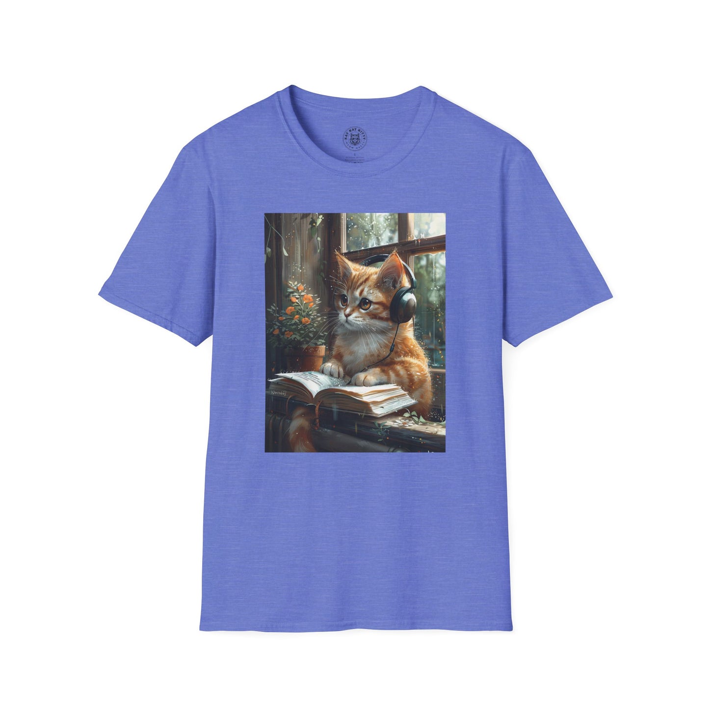Painting Reading Cat - Unisex Cat Graphic Tees | Graphic T Shirts
