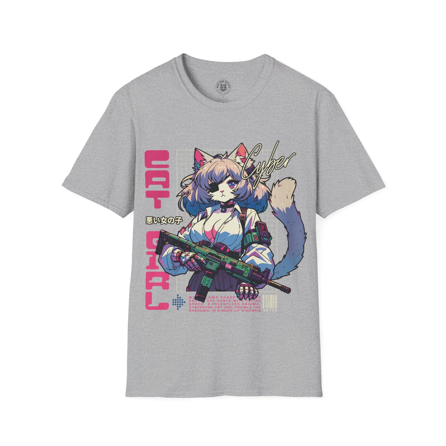 Cyber Cat Girl - Unisex Cat Graphic Tees | Graphic T Shirts