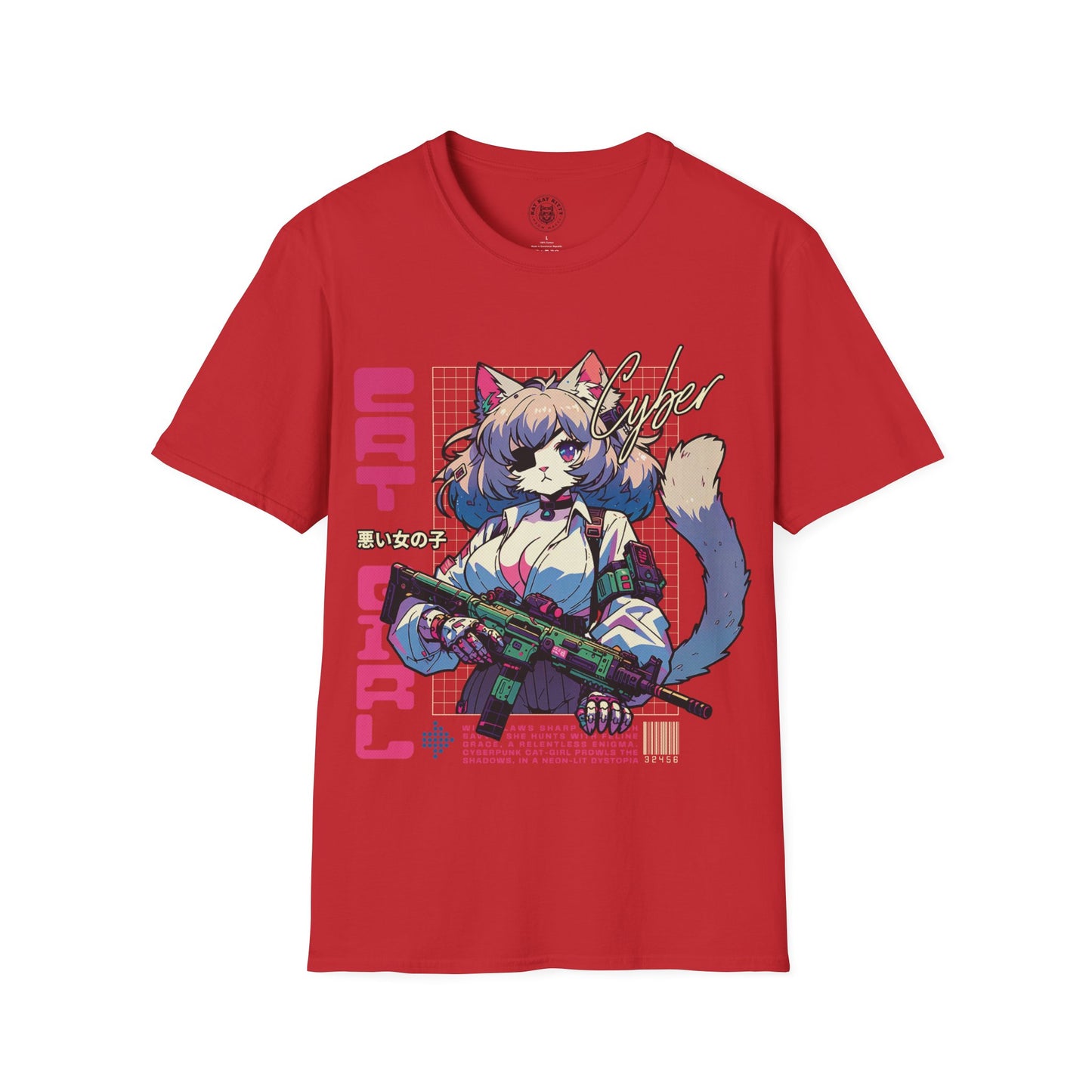 Cyber Cat Girl - Unisex Cat Graphic Tees | Graphic T Shirts