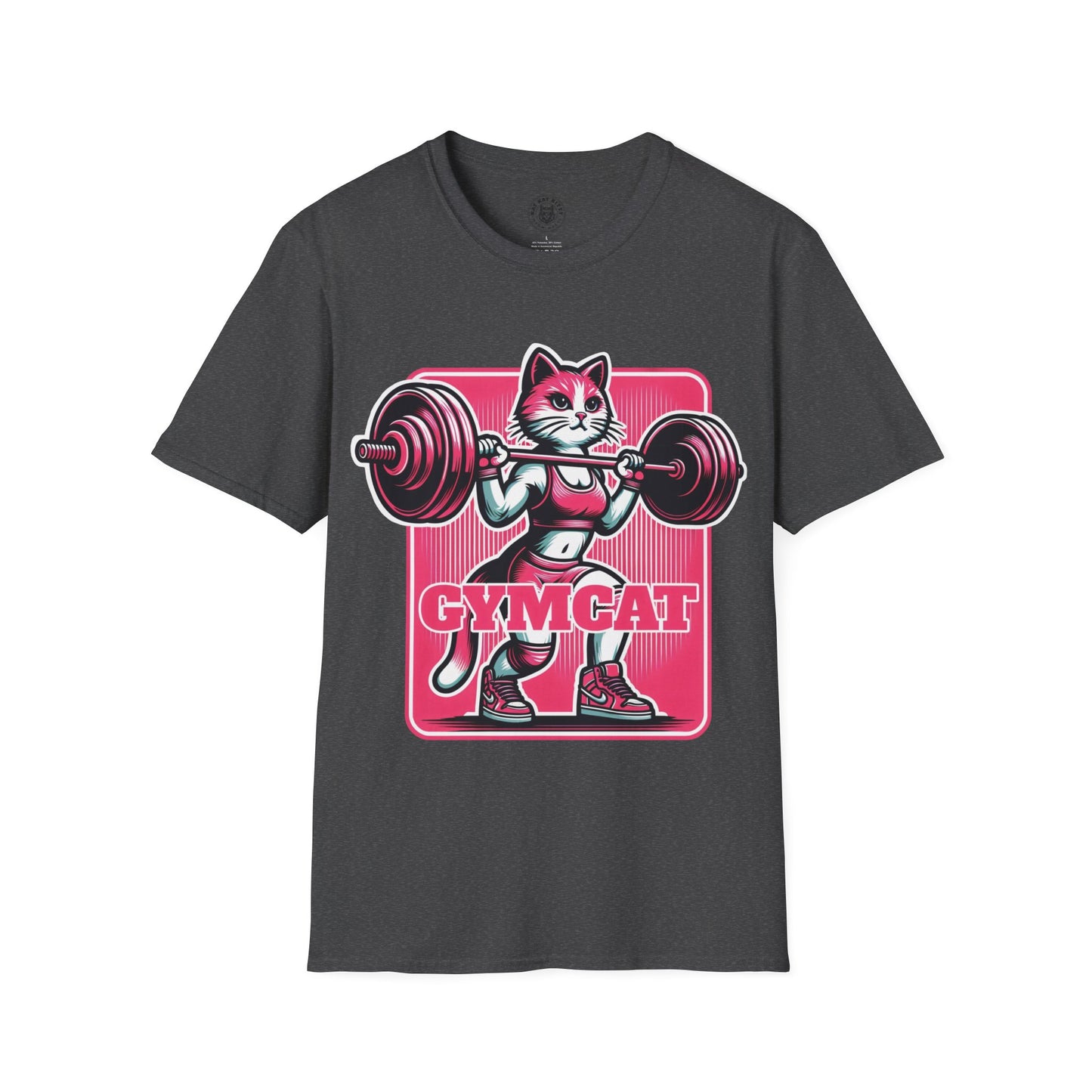 Gymcat Pink Cat - Unisex Cat Graphic Tees | Graphic T Shirts
