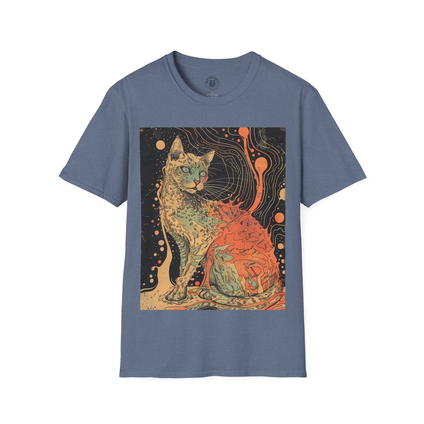 Illustration Stoner Doom Cat - Unisex Cat Graphic Tees | Graphic T Shirts