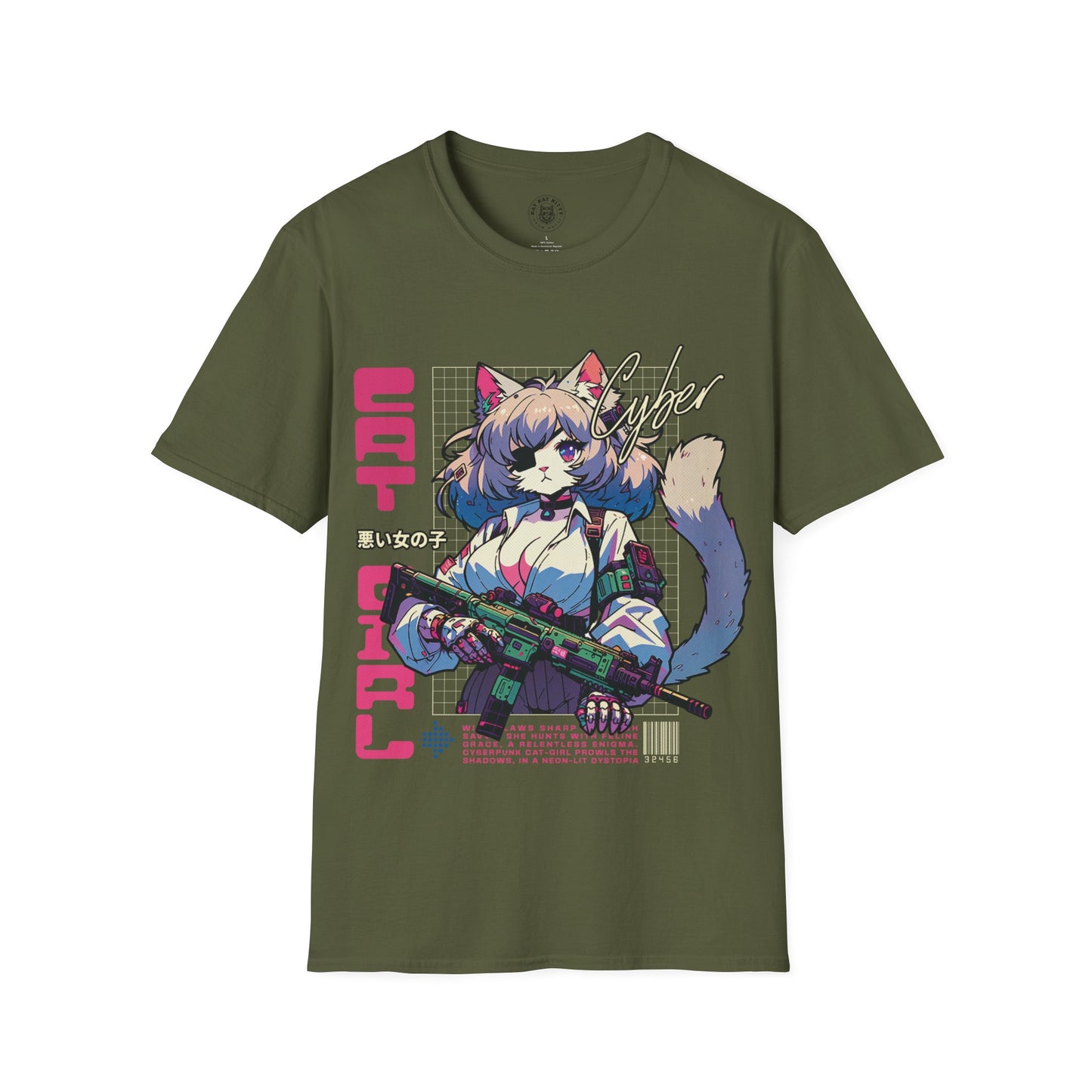 Cyber Cat Girl - Unisex Cat Graphic Tees | Graphic T Shirts