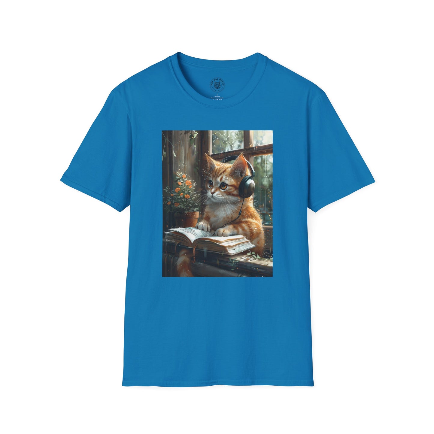Painting Reading Cat - Unisex Cat Graphic Tees | Graphic T Shirts