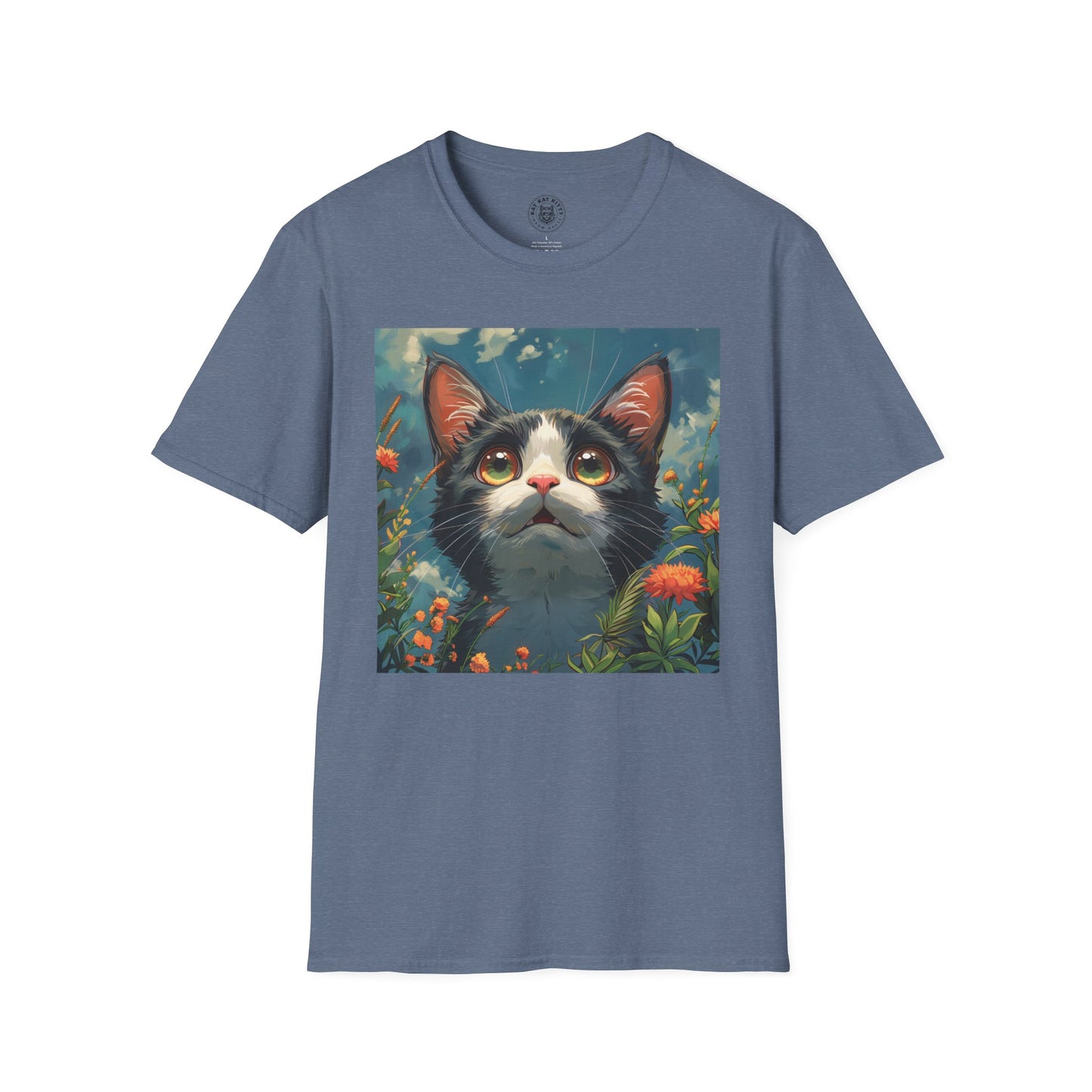 Anime Amazed Cat - Unisex Cat Graphic Tees | Graphic T Shirts