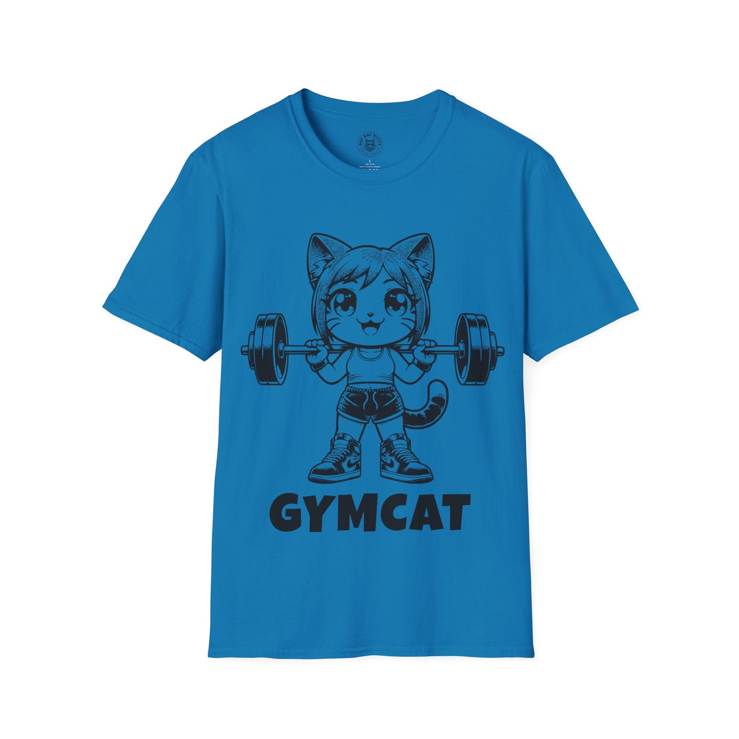Gymcat Black Female - Unisex Cat Graphic Tees | Graphic T Shirts