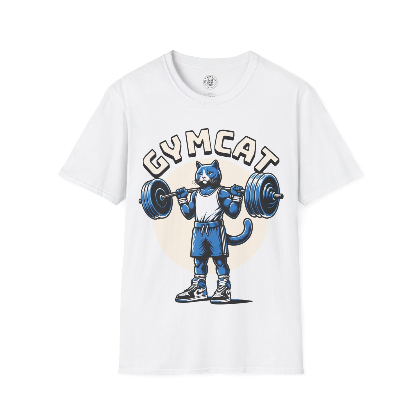 Gymcat Blue Cat - Unisex Cat Graphic Tees | Graphic T Shirts